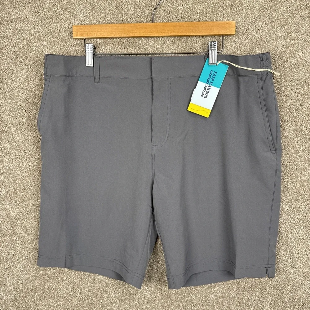 Fair Harbor Gray Midway Shorts‎ Elastic Waist Stretch Lightweight Men's 38 NEW
